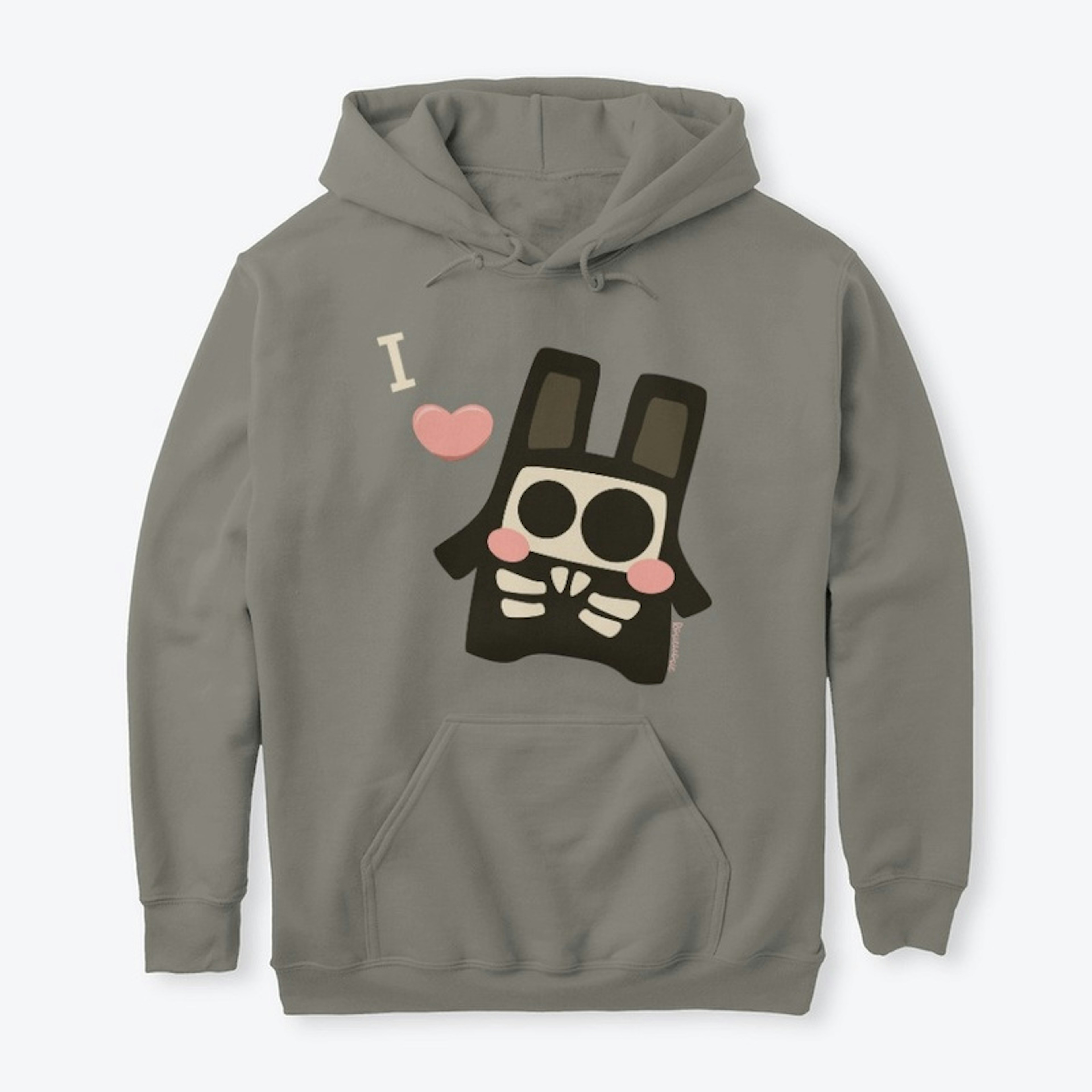 I ❤ Grim Bunny 💀 College Hoodie